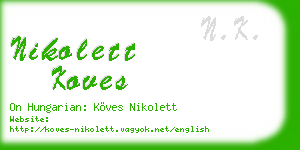 nikolett koves business card